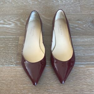 Talbots Patent Leather Pointed Toe Flats | Burgundy | 9M